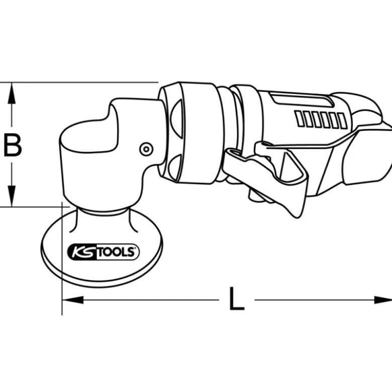 Mini ponceuse pneumatique pour grands tampons KS TOOLS 515.5580