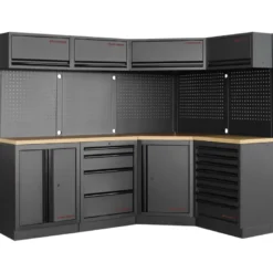 Mobilier d'Atelier avec Angle 4 Éléments MOBILIO BLK Kraftwerk - 3964N-BLK