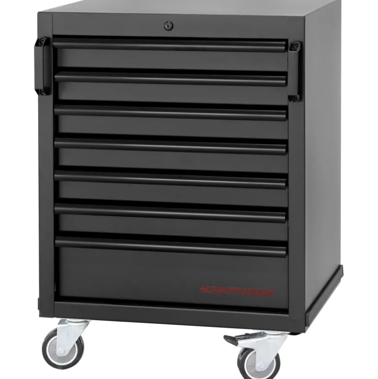 Mobilier d'Atelier avec Angle 8 Éléments avec Servante MOBILIO BLK Kraftwerk - 3964E-BLK