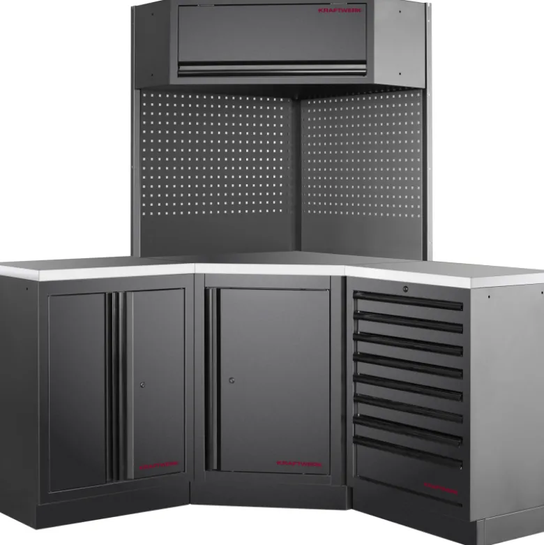 Mobilier d'Atelier d'Angle 3 Éléments MOBILIO BLK Kraftwerk - 3964R-BLK