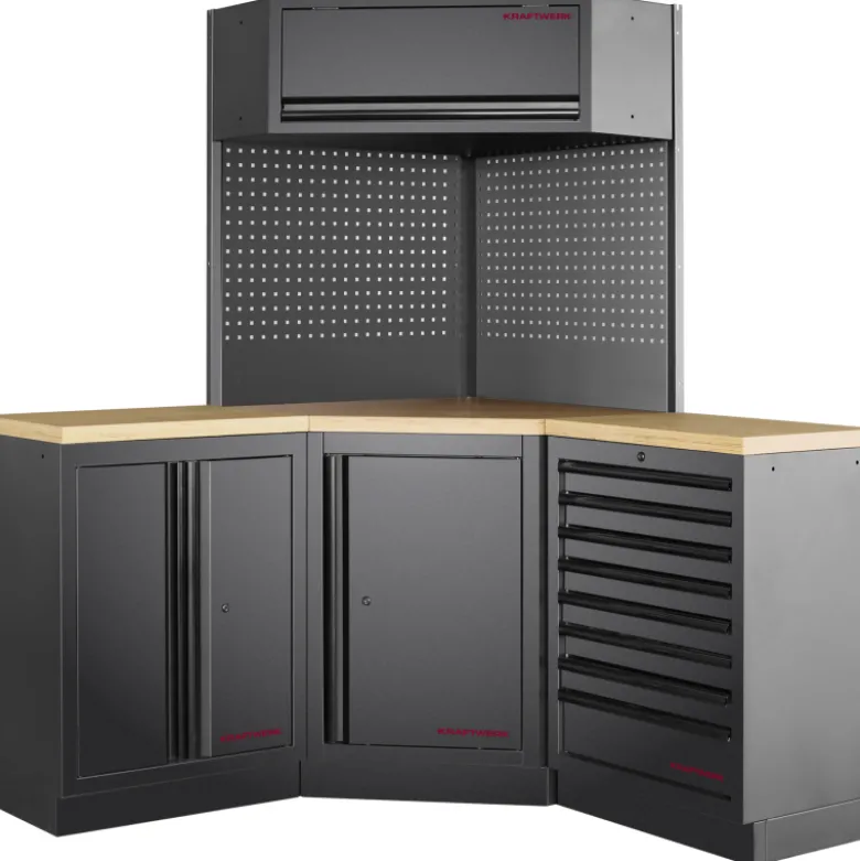 Mobilier d'Atelier d'Angle 3 Éléments MOBILIO BLK Kraftwerk - 3964R-BLK