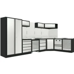 Mobilier d'atelier d'angle 7 éléments avec servante COMBI MOBILIO KRAFTWERK