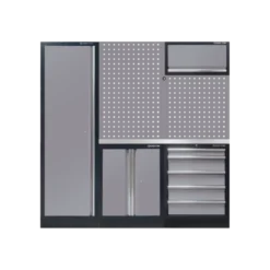 Mobilier d'atelier 3 Éléments - Gris Plan De Travail Inox King Tony - 87D11AKGLS