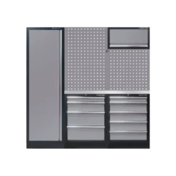 Mobilier D'Atelier 3 Éléments - Gris Plan De Travail Inox King Tony - 87D11AKGRS