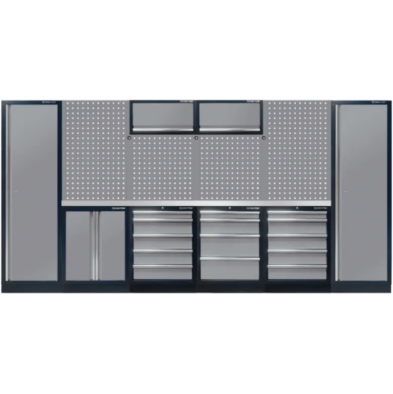 Mobilier D'Atelier 6 Éléments - Gris Plan De Travail Inox King Tony - 87D11AKGS