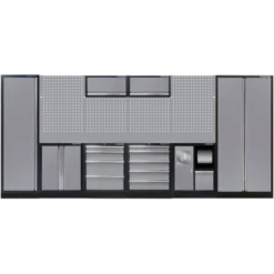 Mobilier D'Atelier 6 Éléments - Gris Inox King Tony - 87D11AKGUS