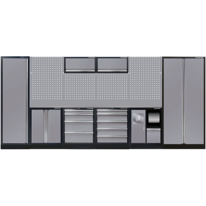 Mobilier D'Atelier 6 Éléments - Gris Inox King Tony - 87D11AKGUS