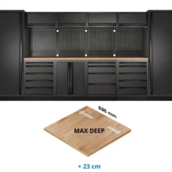 Mobilier d'Atelier 6 Éléments Max Deep MOBILIO EX BLK KRAFTWERK - 3964C-BLK-EX