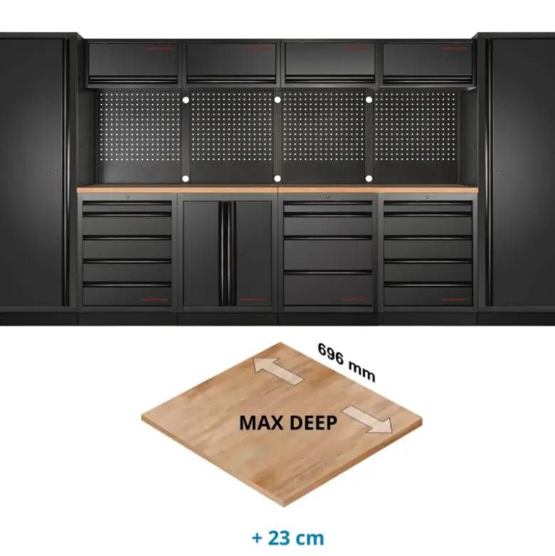 Mobilier d'Atelier 6 Éléments Max Deep MOBILIO EX BLK KRAFTWERK - 3964C-BLK-EX