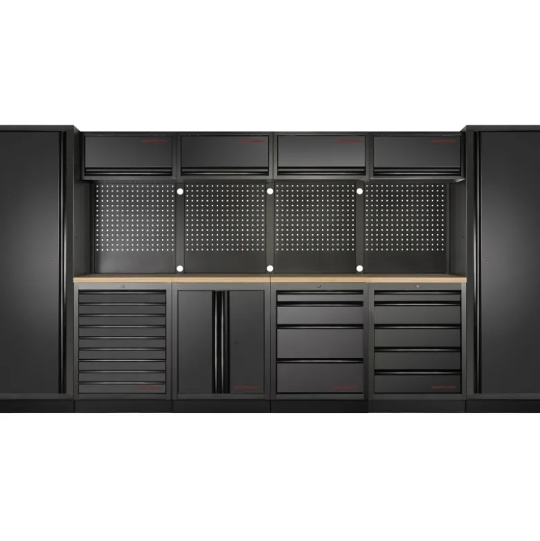 Mobilier d'Atelier 6 Éléments MOBILIO BLK 9 Tiroirs Kraftwerk - 3964F-BLK