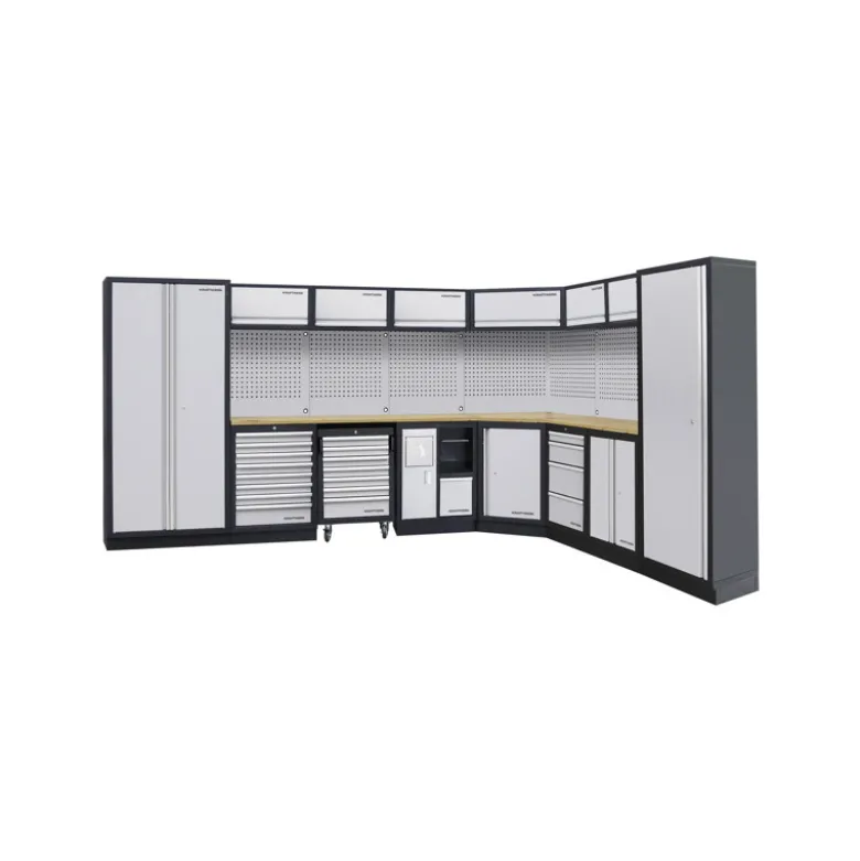 Mobilier d'atelier modulaire 8 éléments MOBILIO avec meuble d'angle bas KRAFTWERK