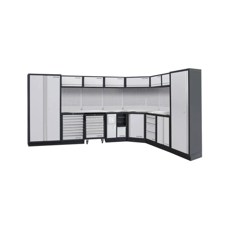 Mobilier d'atelier modulaire 8 éléments MOBILIO avec meuble d'angle bas KRAFTWERK