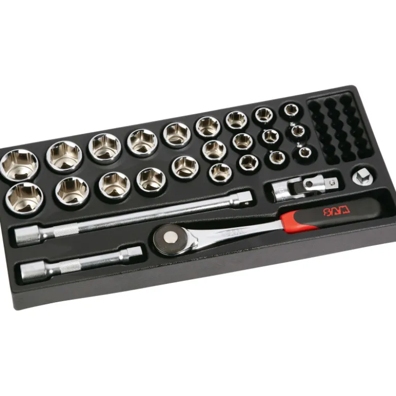 Module Abs 1/3 De 27 Outils 1/2'' 6 Pans En Mm Cliquet Push SAM Outillage - 75-SH27PM