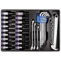 Module ABS 31 Pcs Douilles 1/2" Torx-Allen-Clés Mâles Et À Tuyauter King Tony - 990131MR