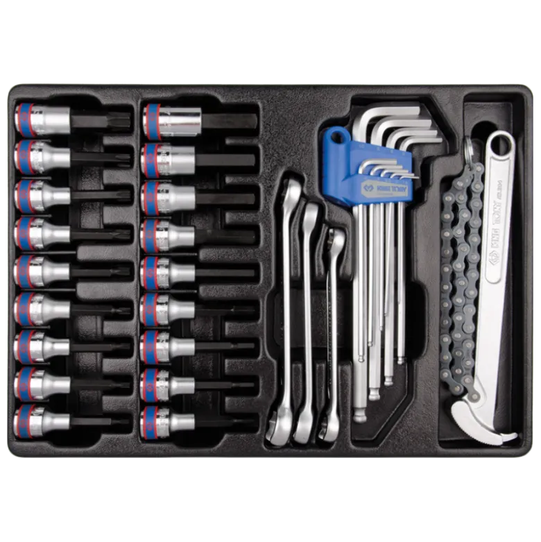 Module ABS 31 Pcs Douilles 1/2" Torx-Allen-Clés Mâles Et À Tuyauter King Tony - 990131MR