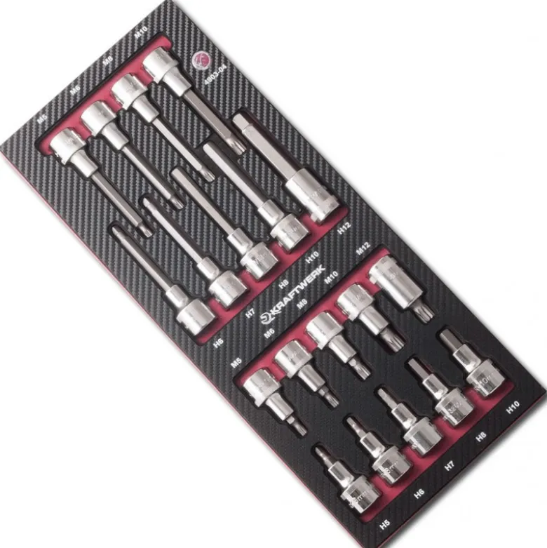 Module de douilles-embouts 1/2" EVA3 19 pièces KRAFTWERK 4903-04