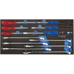 Module De Douilles Torx 1/2 Et De Clés Mâles Torx 45Pcs King Tony - 990145CRV