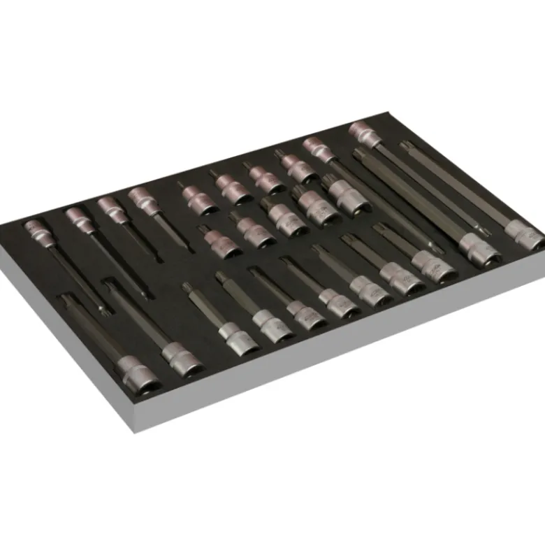 Module mousse 3/3 de douilles tournevis 1/2'' - torx SAM - CP-STJMM