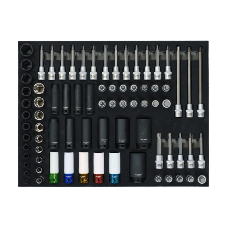 Module mousse 3/3 de 78 douilles tournevis et a impacts SAM - CP-78MM