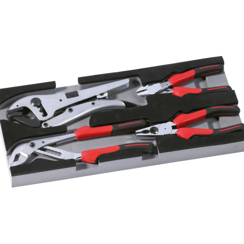 Module Mousse 1/3 De 4 Pinces Chromees Polies SAM Outillage - P21-J4M