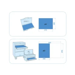 Module Mousse 60 Pcs Douilles 1/4 & 1/2" Et Accessoires King Tony - 97560MRV01