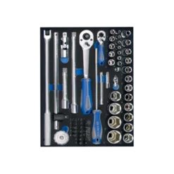 Module Mousse 60 Pcs Douilles 1/4 & 1/2" Et Accessoires King Tony - 97560MRV01