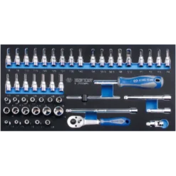 Module Mousse 50 Pièces 1/4" Douilles Et Accessoires King Tony - 92550MRV