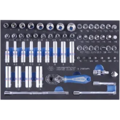 Module Mousse 65 Pièces 1/4" Douilles Et Accessoires King Tony - 92565MRV