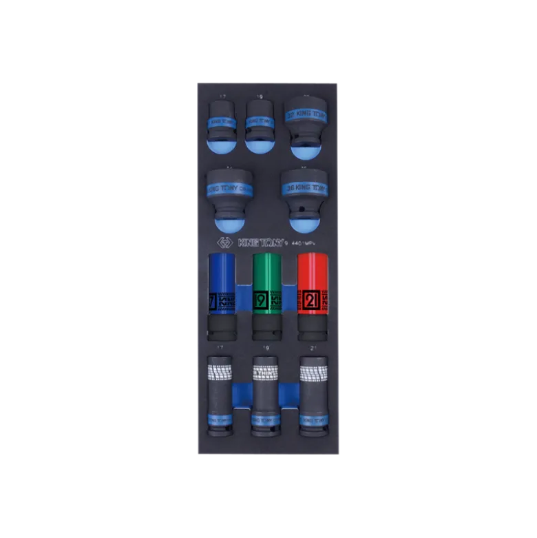 Module Mousse 11 Pièces Douilles 1/2" Pour Jantes King Tony - 94401MPV