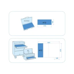 Module Mousse 11 Pièces Douilles 1/2" Pour Jantes King Tony - 94401MPV