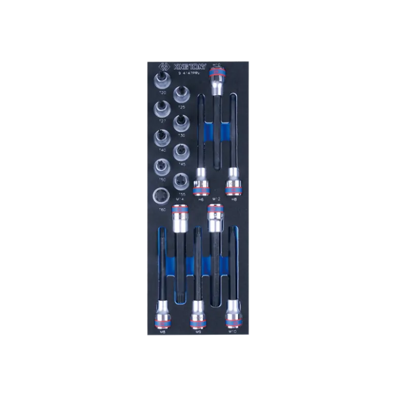 Module Mousse 17 Pièces Douilles Tournevis 1/2" King Tony - 94147PRV