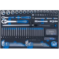 Module Mousse 143 Pièces Douilles 1/4 & 1/2" Et Accessoires King Tony - 97543MRV