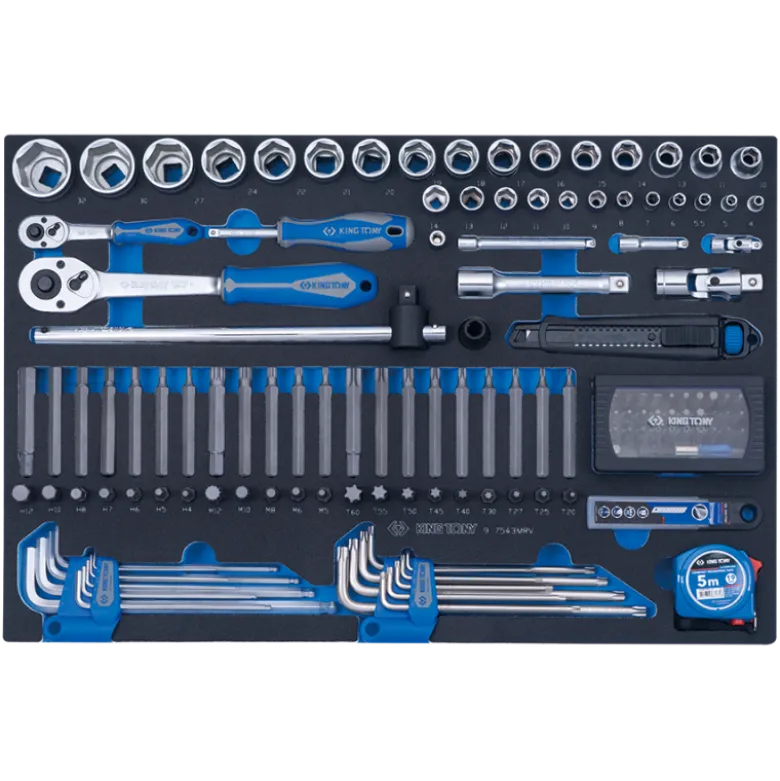 Module Mousse 143 Pièces Douilles 1/4 & 1/2" Et Accessoires King Tony - 97543MRV