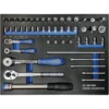 Module Mousse Pour Présentoir 52 Pièces Accessoires 1/2" Et 1/4" King Tony - 975B1MRE1