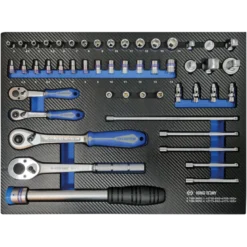 Module Mousse Pour Présentoir 52 Pièces Accessoires 1/2" Et 1/4" King Tony - 975B1MRE4