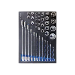 Module Mousse + Pp Douilles Et Clés Mixtes En Pouces 1/2"+1/4" 40 Pcs King Tony - 99040SRV01