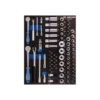 Module Mousse + Pp 70 Pièces Douilles 1/4 & 3/8" Et Accessoires King Tony - 95570MRE