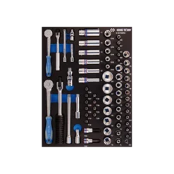 Module Mousse + Pp 70 Pièces Douilles 1/4 & 3/8" Et Accessoires King Tony - 95570MRE