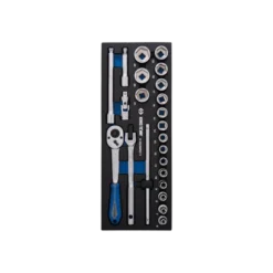 Module Mousse + Pp 23 Pièces Douilles 3/8" Et Accessoires King Tony - 93523MRE11