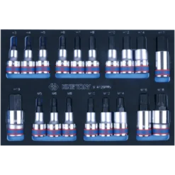 Module Mousse + Pp 19 Pièces Douilles 1/2" Xzn + Allen King Tony - 94129PRV