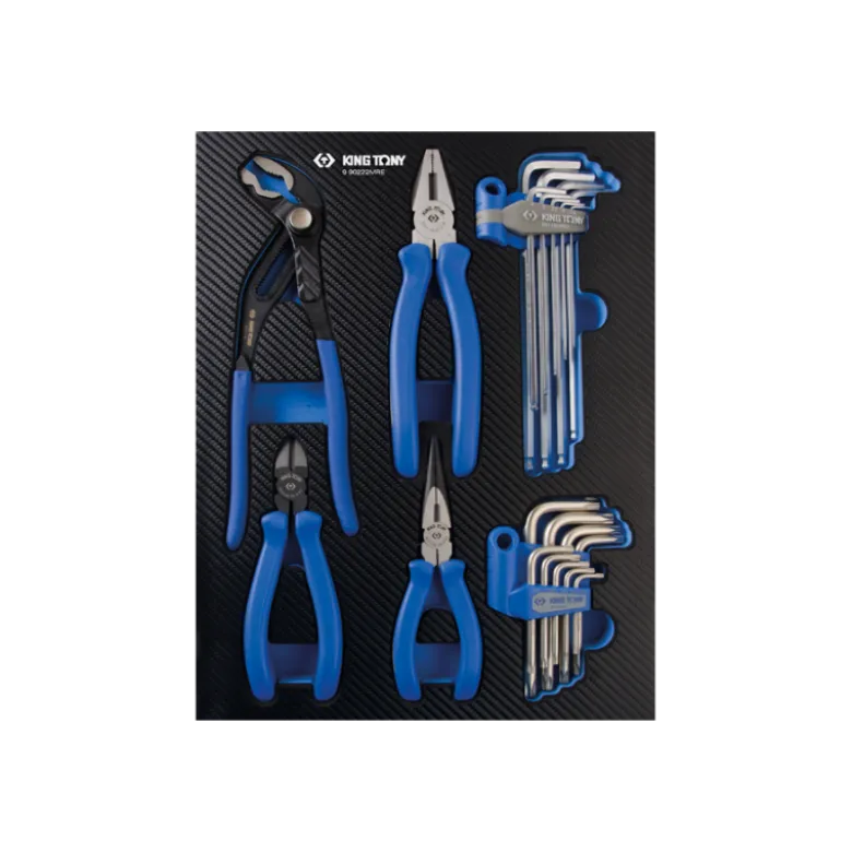 Module Mousse + Pp 22 Pièces Pinces Et Clés Mâles King Tony - 990222MRE