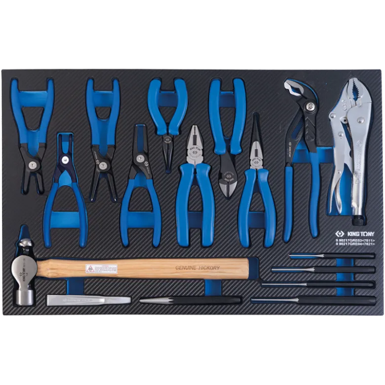 Module Mousse + Pp Pinces Et Outils De Frappe 17 Pcs King Tony - 990217GRE03