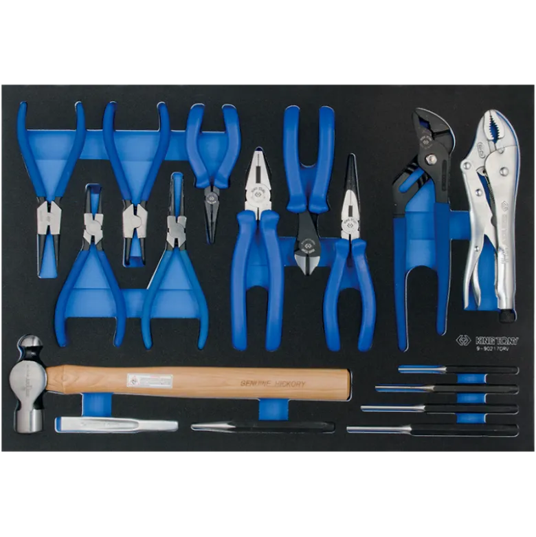 Module Mousse + Pp Pinces Et Outils De Frappe 17 Pièces King Tony - 990217GRV