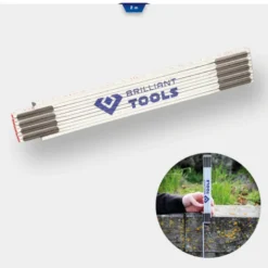 Mètre pliant en bois Longueur 2m BRILLIANT TOOLS - BT110900