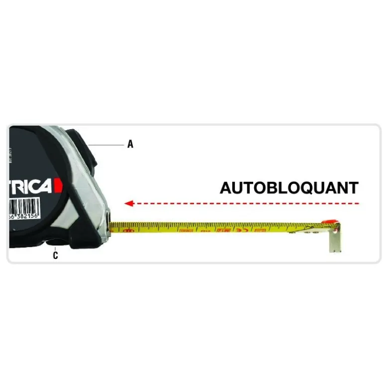 Mètre Ruban Action Chromed 5m 19mm METRICA - 08214
