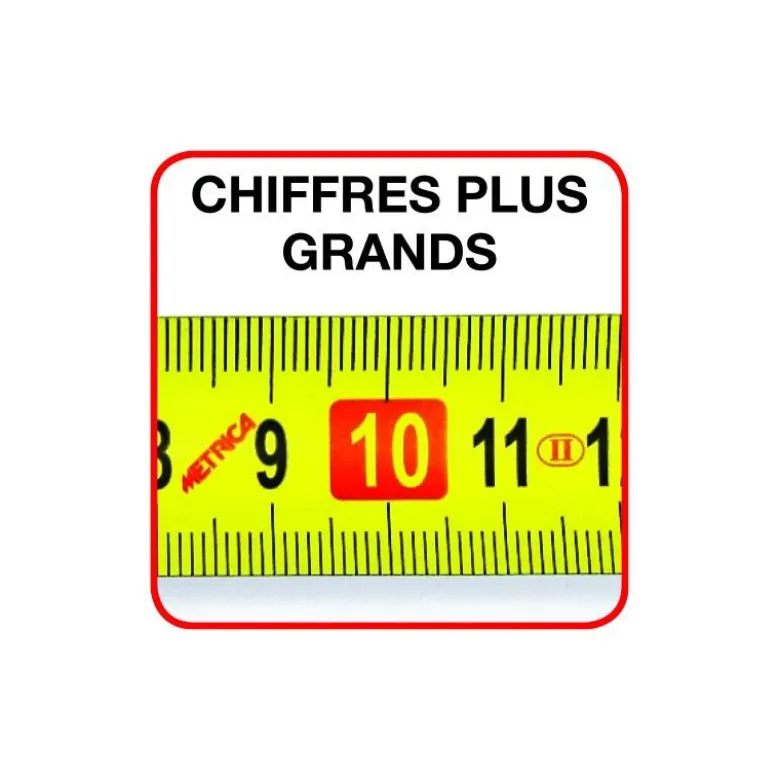 Mètre Ruban Action Chromed 5m 19mm METRICA - 08214