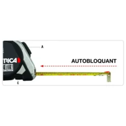 Mètre Ruban Action Chromed 3m à 8m - METRICA