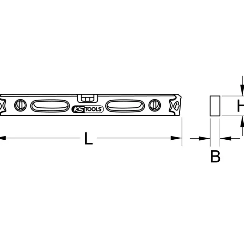 Niveau alu à double semelle KS TOOLS