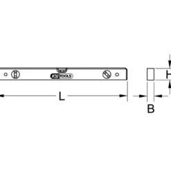 Niveau rectangulaire en aluminium anodisé 3 fioles KS TOOLS