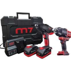 Pack Clés à Chocs 1/2" et 3/4", 2 Batteries 18V 5Ah, 1 Chargeur M7 - M7PACKV4